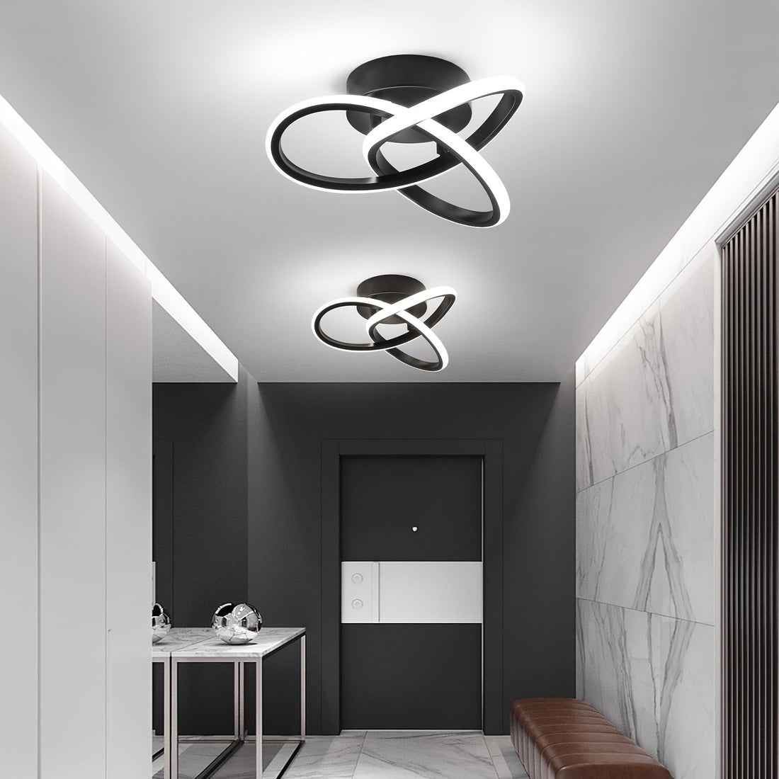 Modern LED Ceiling Light – Floral Design