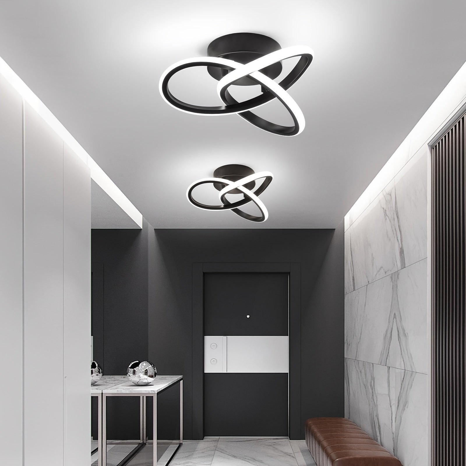 Modern LED Ceiling Light – Floral Design