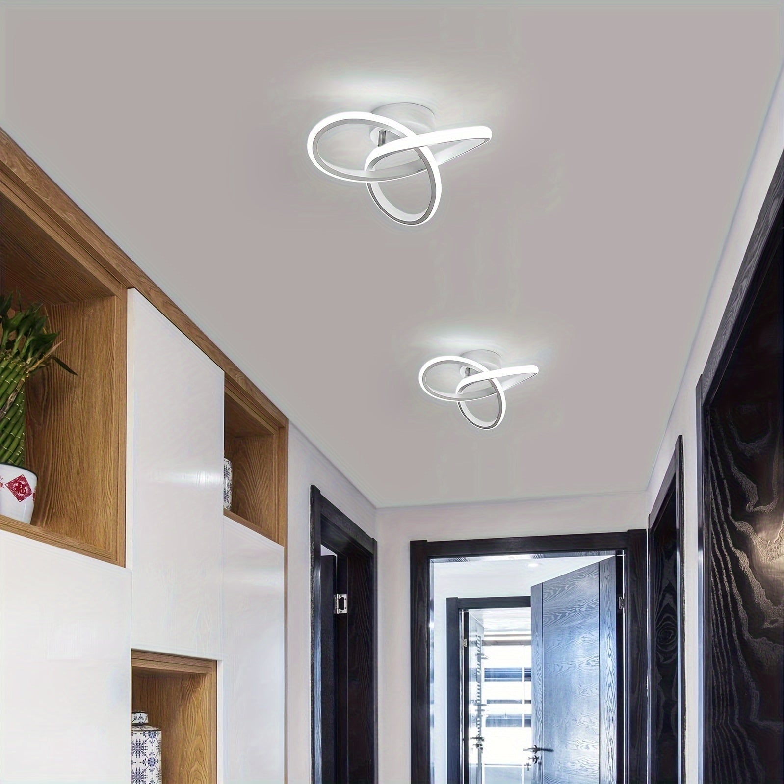Modern LED Ceiling Light – Floral Design